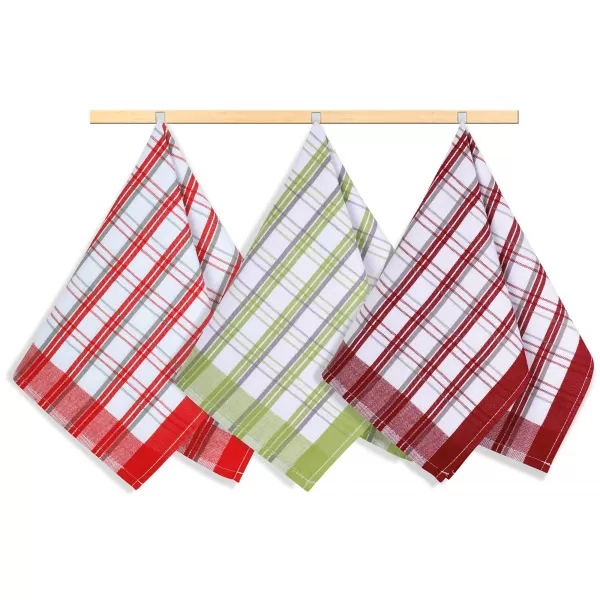 Brotex Kuchyňská utěrka oranžová,červená, zelená kostka 50 x 70