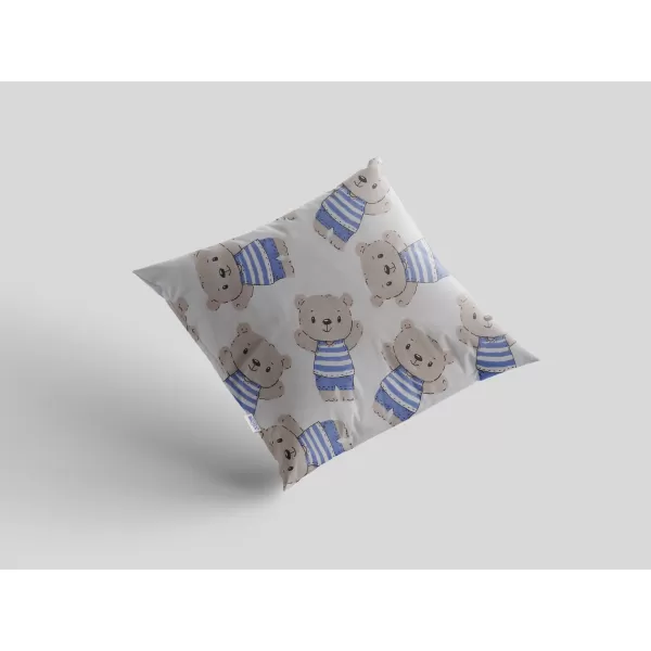 Brotex Krepový povlak na polštář s dětským motivem medvídek 40 x 40 Zipový uzávěr
