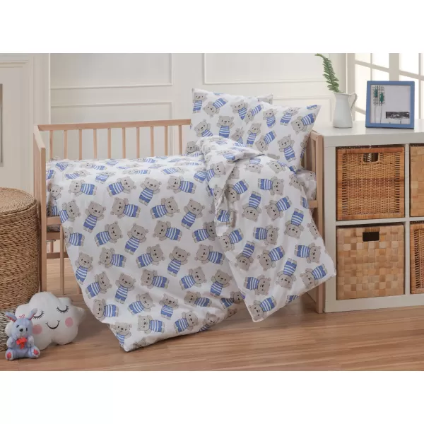 Brotex Krepové dětské povlečení Medvídek 140 x 200 Zipový uzávěr