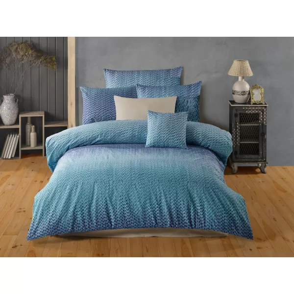 Brotex Povlečení francouzské bavlna Guru blue 200 x 200 Zipový uzávěr