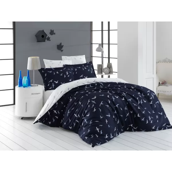 Brotex Povlečení Satén Liberta blue 140 x 200 Zipový uzávěr