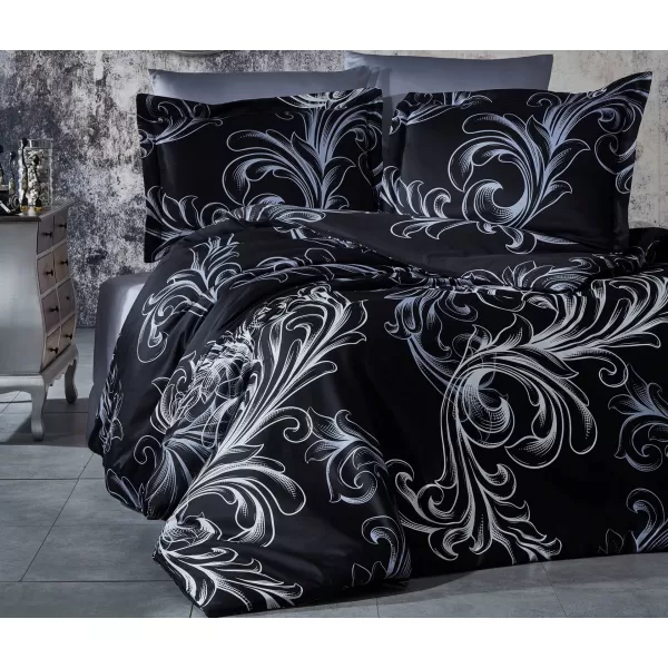 Brotex Saténový povlak na polštář Atlantis black