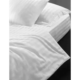 Brotex Hotelové povlečení Atlas gradl Bílý - česaný 145g/m2, proužek 2cm