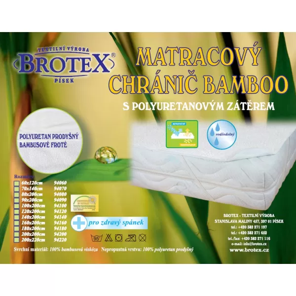 Brotex Bamboo matracový chránič nepropustný (dětský)