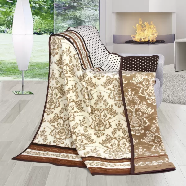 Brotex Deka Karmela hnědé ornamenty