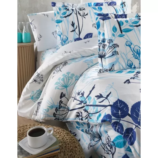Brotex Prodloužené povlečení Satén Garden blue