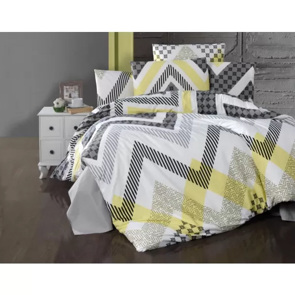 Brotex Prodloužené povlečení bavlna Zigzag grey