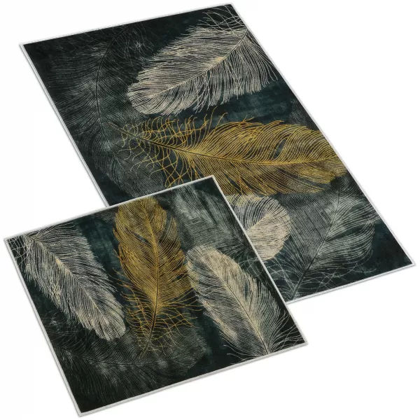 Brotex Koupelnová sada předložek 3D+60x50cm BEZ VÝKROJE pírko